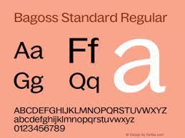 Font Bagoss Standard